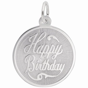 Happy Birthday Disc Charm Stylish Twist Everyday Essential