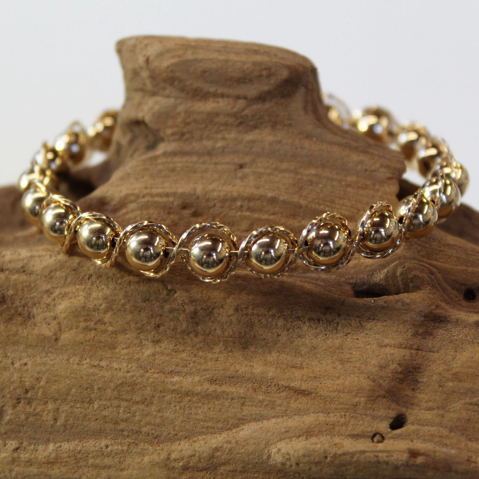 Engaging Quality 14kt Gold Filled Beads 14kt Gold Filled Outline Twist Wire Bracelet