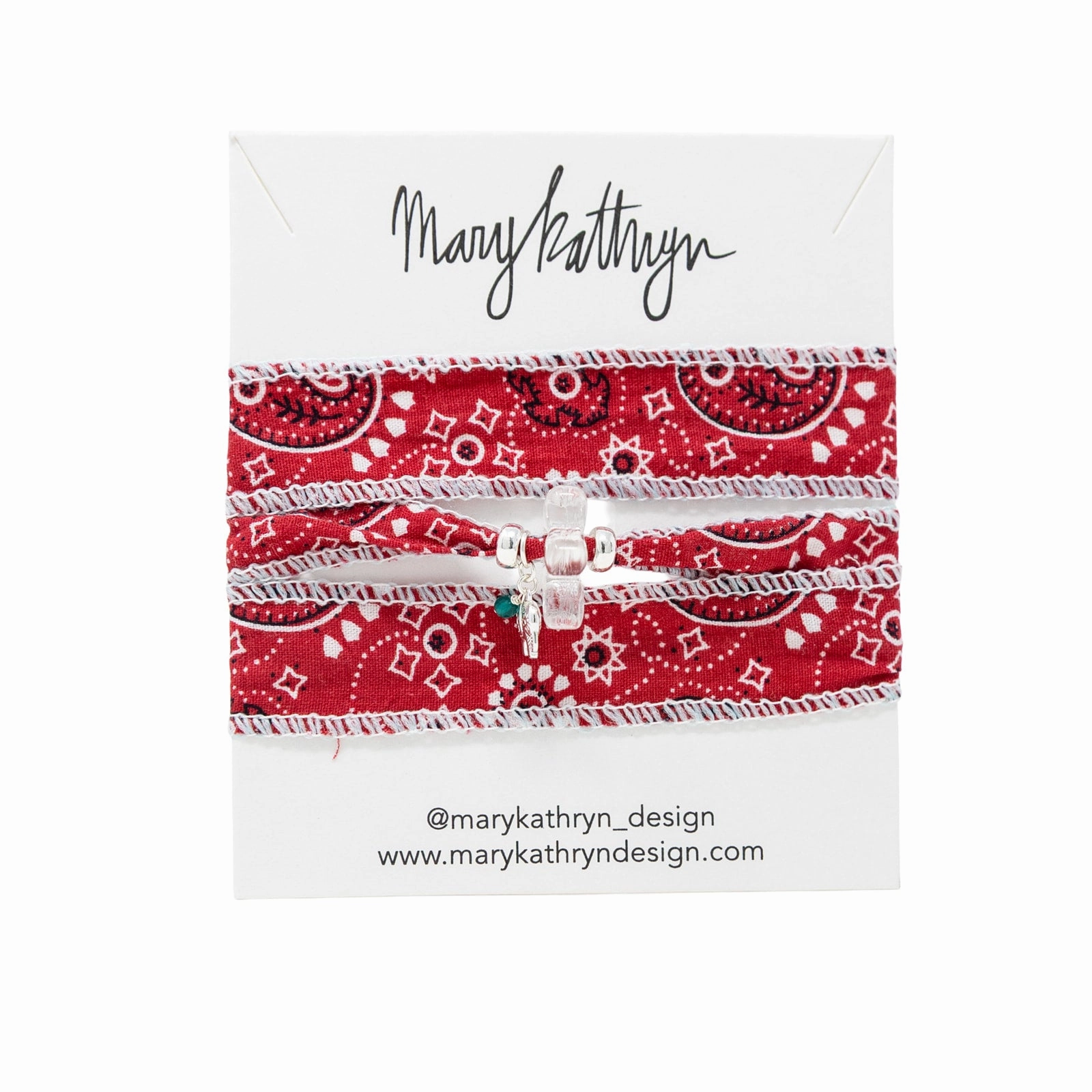 Harmony Red Bandana Necklace Family Detail
