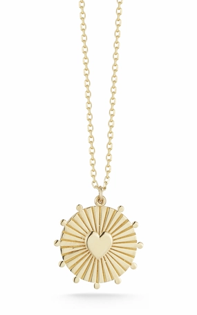 Winter Present Teacher Present Heart Medallion Necklace