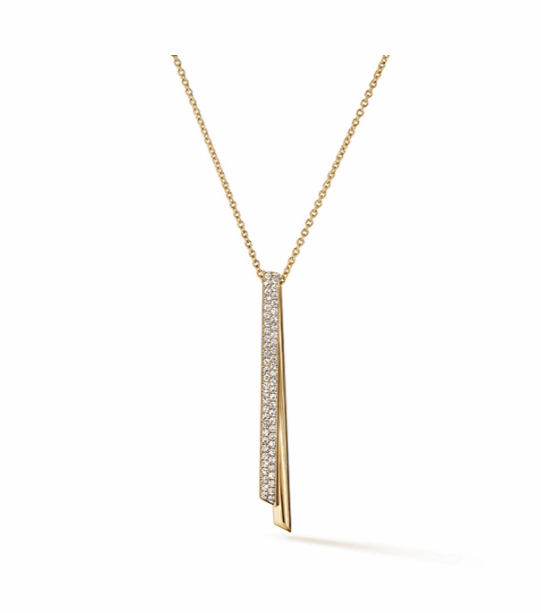 Party Mood Artisan Accessory Hearts On Fire 18K White Gold Inside/Out Diamond Flip Drop Necklace (.43ctw)