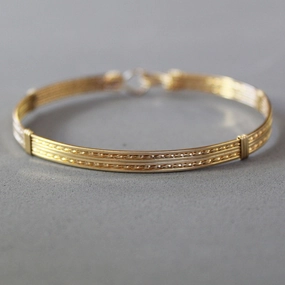 Ancestral Tribute 14kt Gold Filled Wire Wrapped Stackable Bracelet  STSSTS