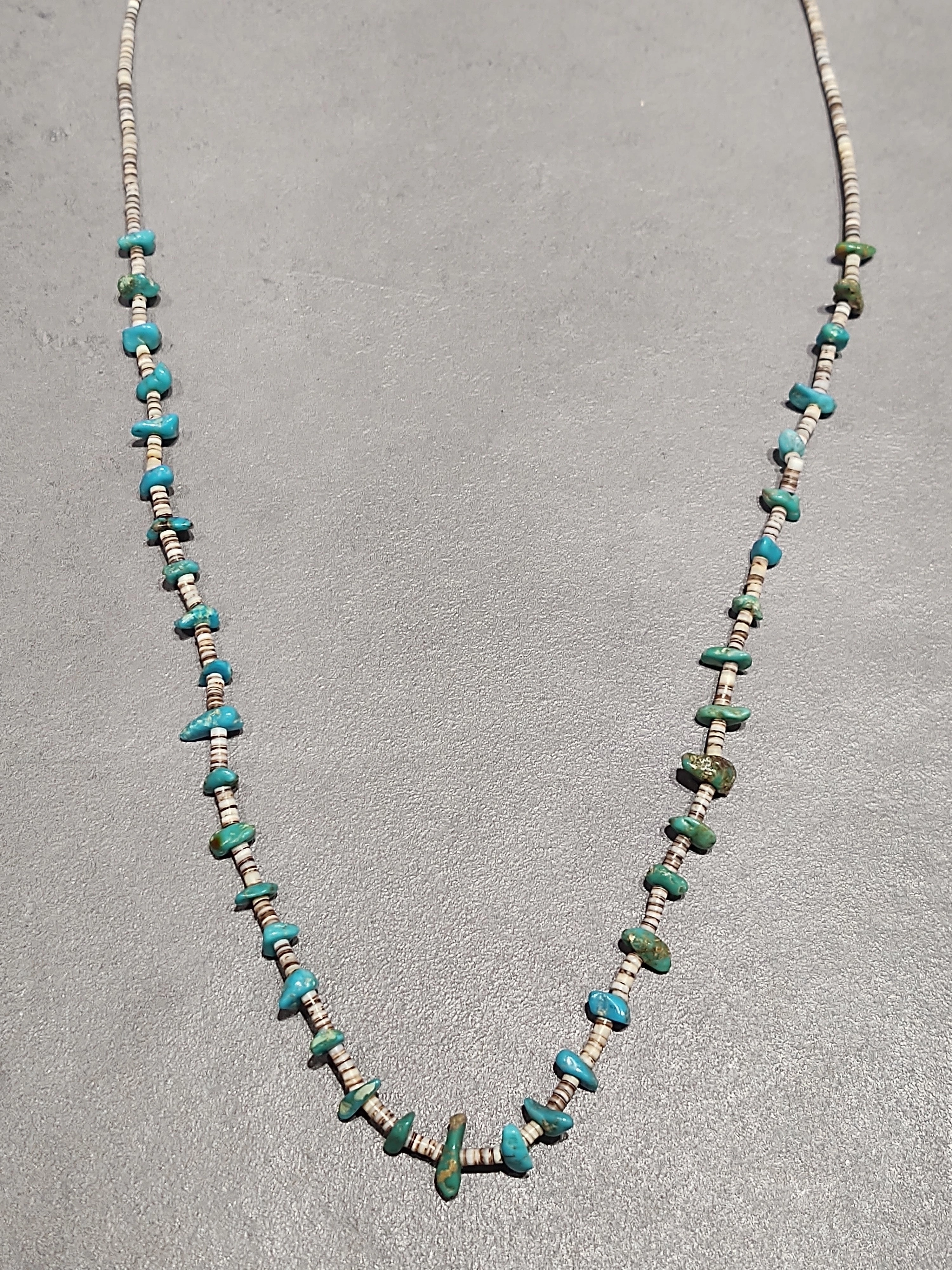 Heishi Turquoise Kewa Necklace - Handmade Native American Luxe Mood Luxury Gift