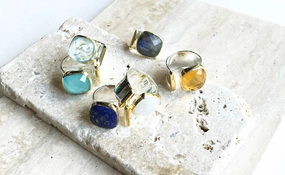 Lightweight Work Leaf Motif Henley Ring