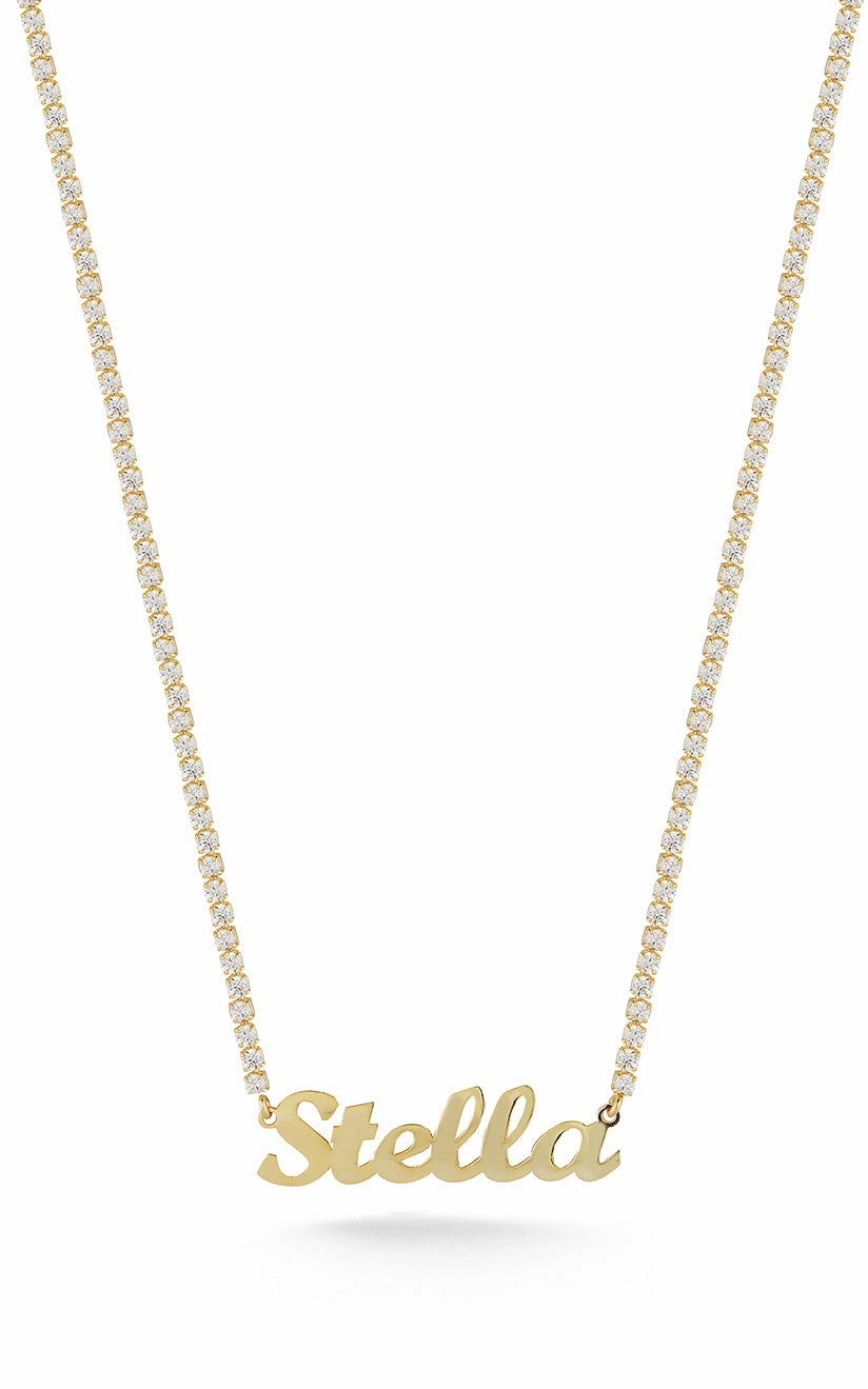 Tennis Script Name Necklace Ideal Design