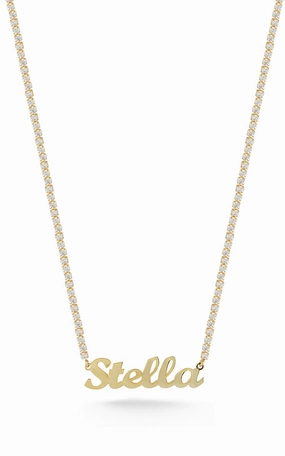 Tennis Script Name Necklace Ideal Design