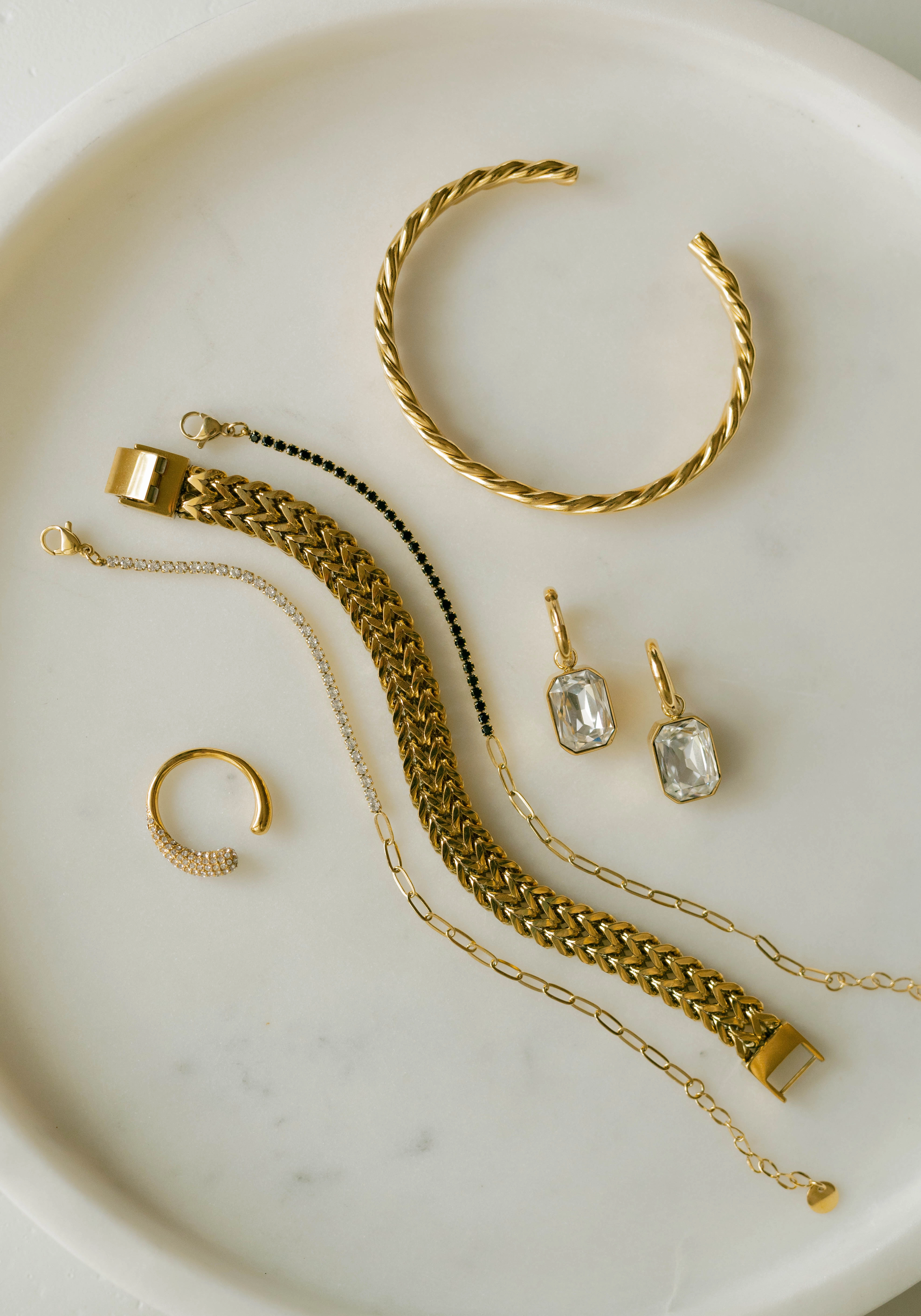 Herringbone Link Bracelet ?C Gold Casual Elegance Favorable Interaction