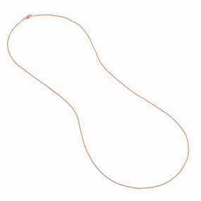 Rose Gold-plated Silver Wheat Chain 1.25mm Width - 24 inch Luxury Impression Pure Highlight