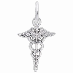 Small Caduceus Charm Glamorous Finish