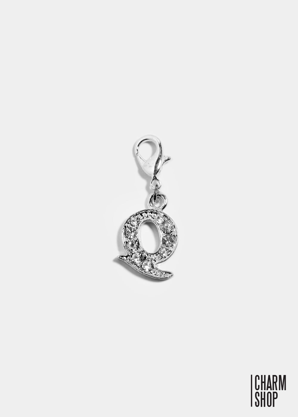 Allure Accent Breezy Look Silver Clear Initial Q Dangle Charm