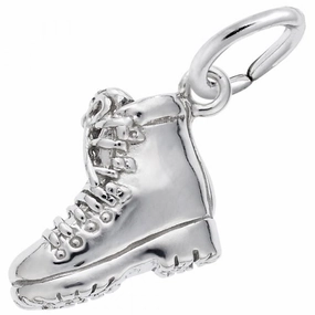 Hiking Boot Charm Radiant Finish Muted Glow