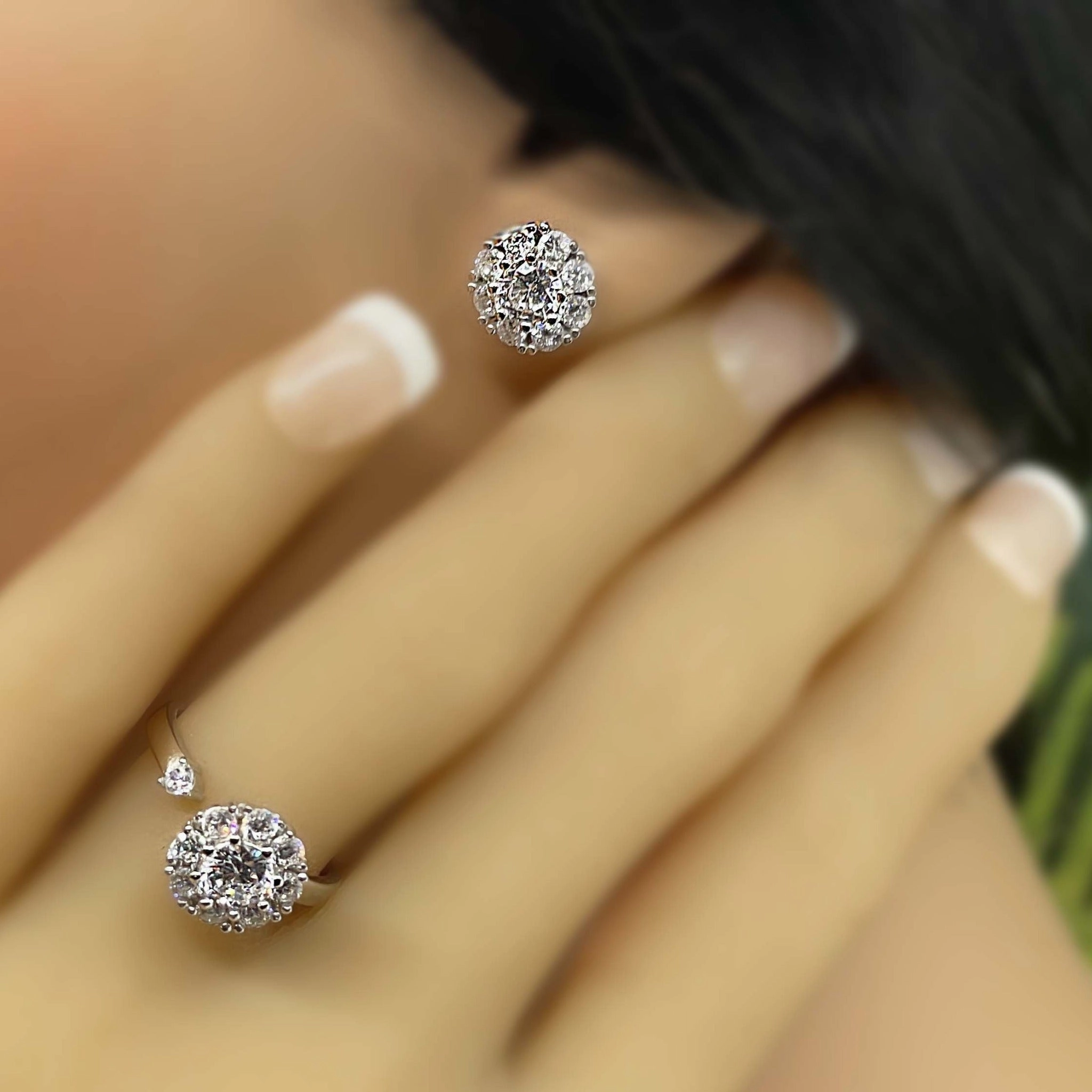 Hoku Halo Earrings High-Quality Decor Minimalist Style