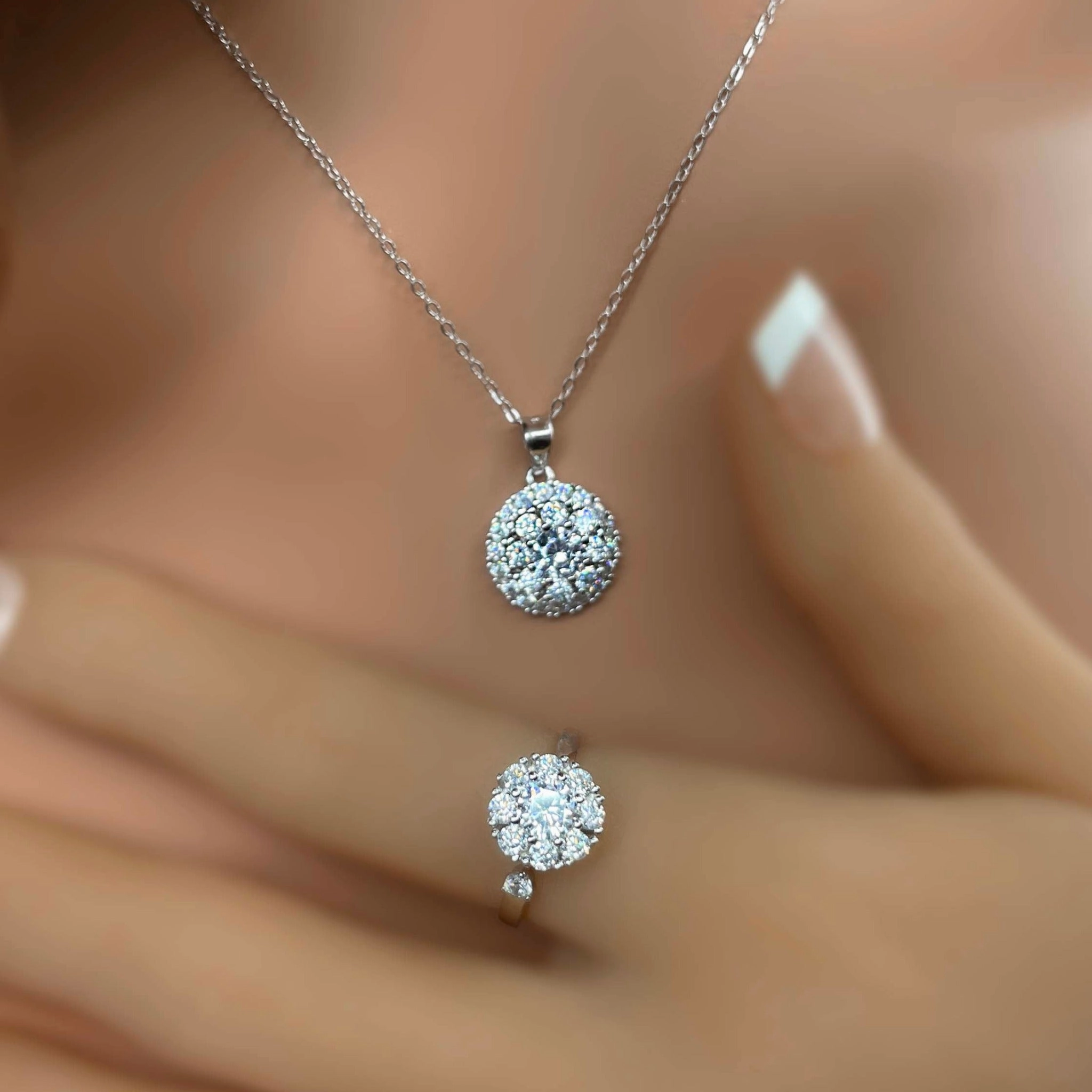 Sturdy Element Vintage Product Hoku Halo Earrings