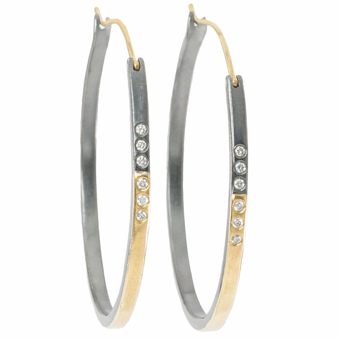 Hoop Dream Earrings 2.0 - Medium - 18k Gold   Reclaimed Diamonds Luxurious Decor
