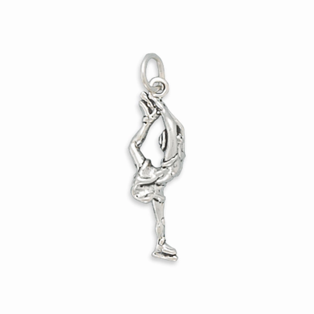 Ice Skater Skating Charm Sterling Silver - Made in the USA Cozy Mood