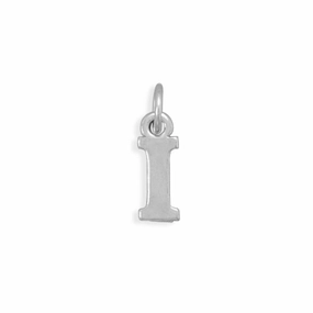 Alphabet Letter I Charm Sterling Silver - Made in the USA Chic Day