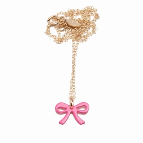 For College Trend Gift Iconic Bow Pendant - Pink