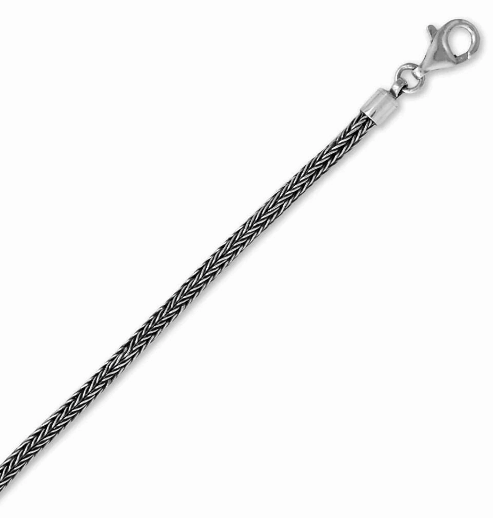 Shiny Pieces Gleaming Craft AzureBella Jewelry Handmade Wheat Chain Tulang Naga Dragon Bone Bali Sterling Silver 3mm