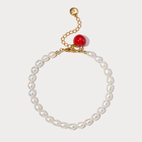 Trending Now Rustic Charm Apple Pearl Bracelet