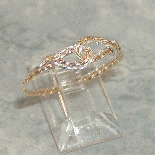 Infinity Design Gold & Silver Two Tone Twist Wire Thumb Ring Strong Appearance Amazing Decoration