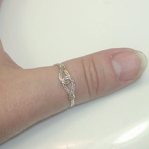 Infinity Design Sterling Silver Twist Wire Thumb Ring Secure Object