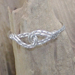 Infinity Design Sterling Silver Twist Wire Thumb Ring Work Style Durable Style