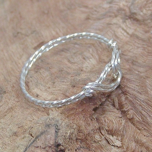 Infinity Design Sterling Silver Twist Wire Thumb Ring Glam Vibe Style Ready