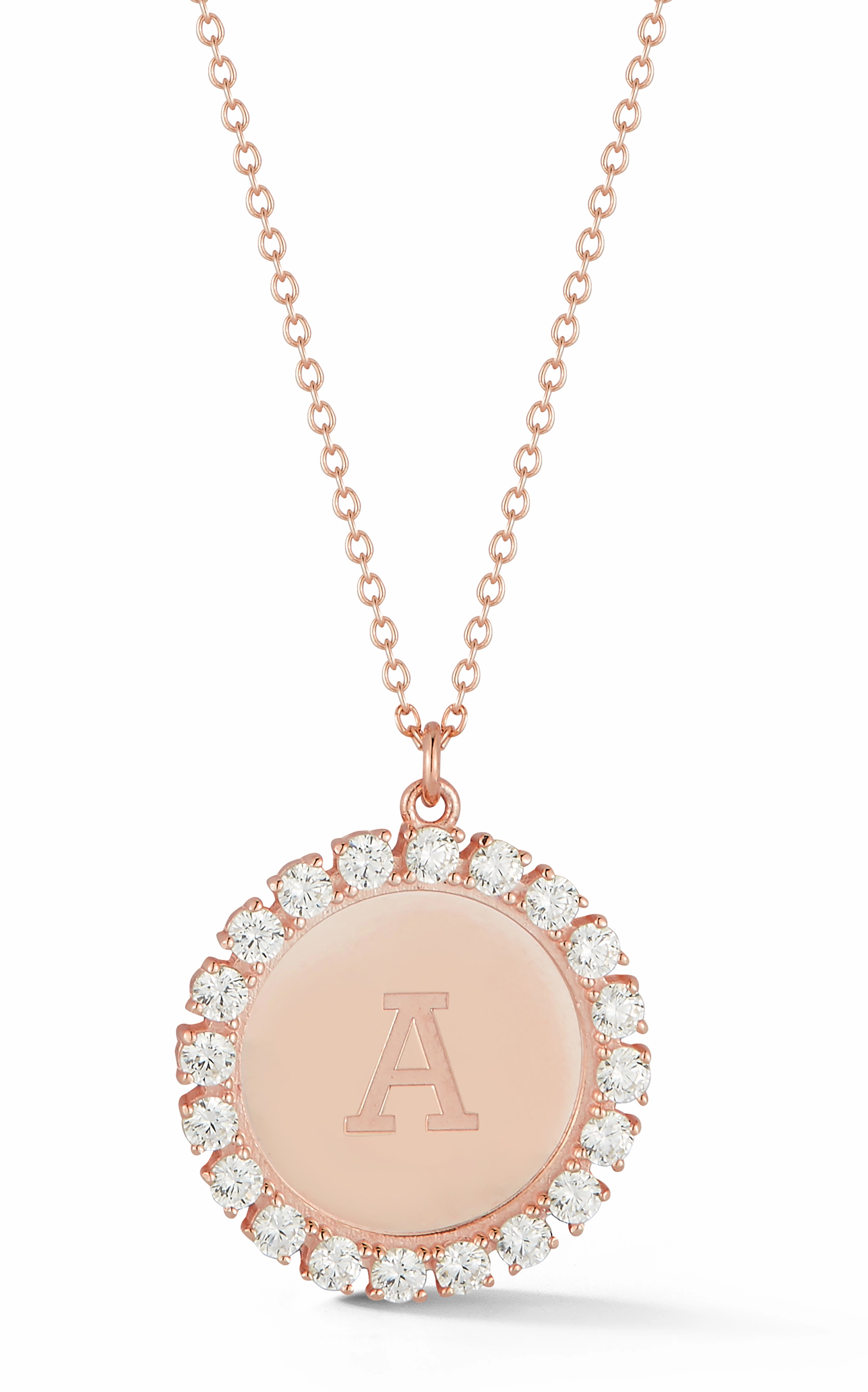 Initial Medallion Necklace Classic Adornment