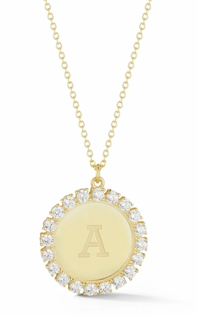 Vibrant Touch Exclusive Design Initial Medallion Necklace