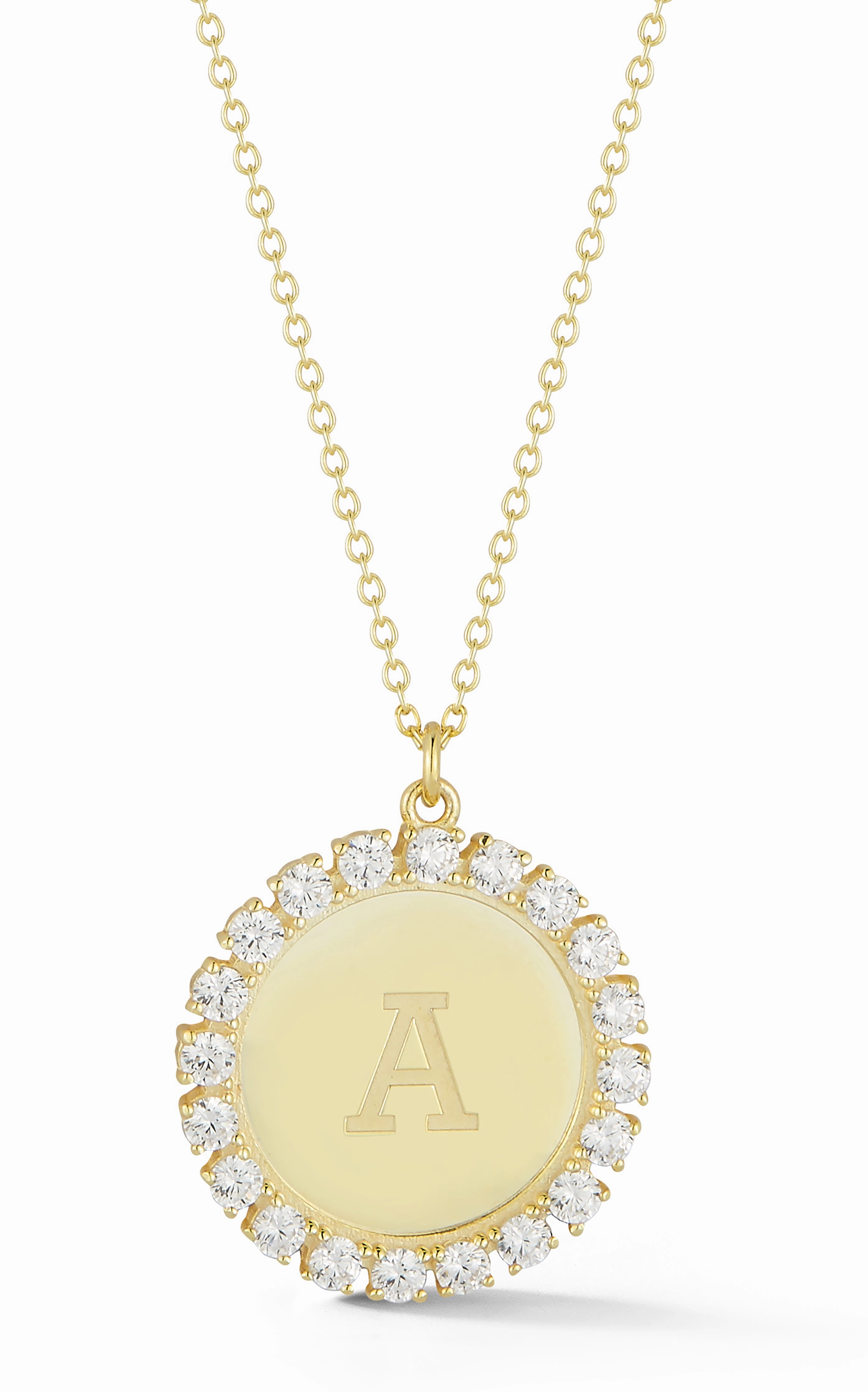 Vibrant Touch Exclusive Design Initial Medallion Necklace