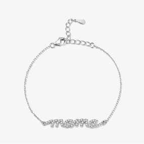 Timeless Investment Permanent Fixture Danity Bracelet with MAMA Message