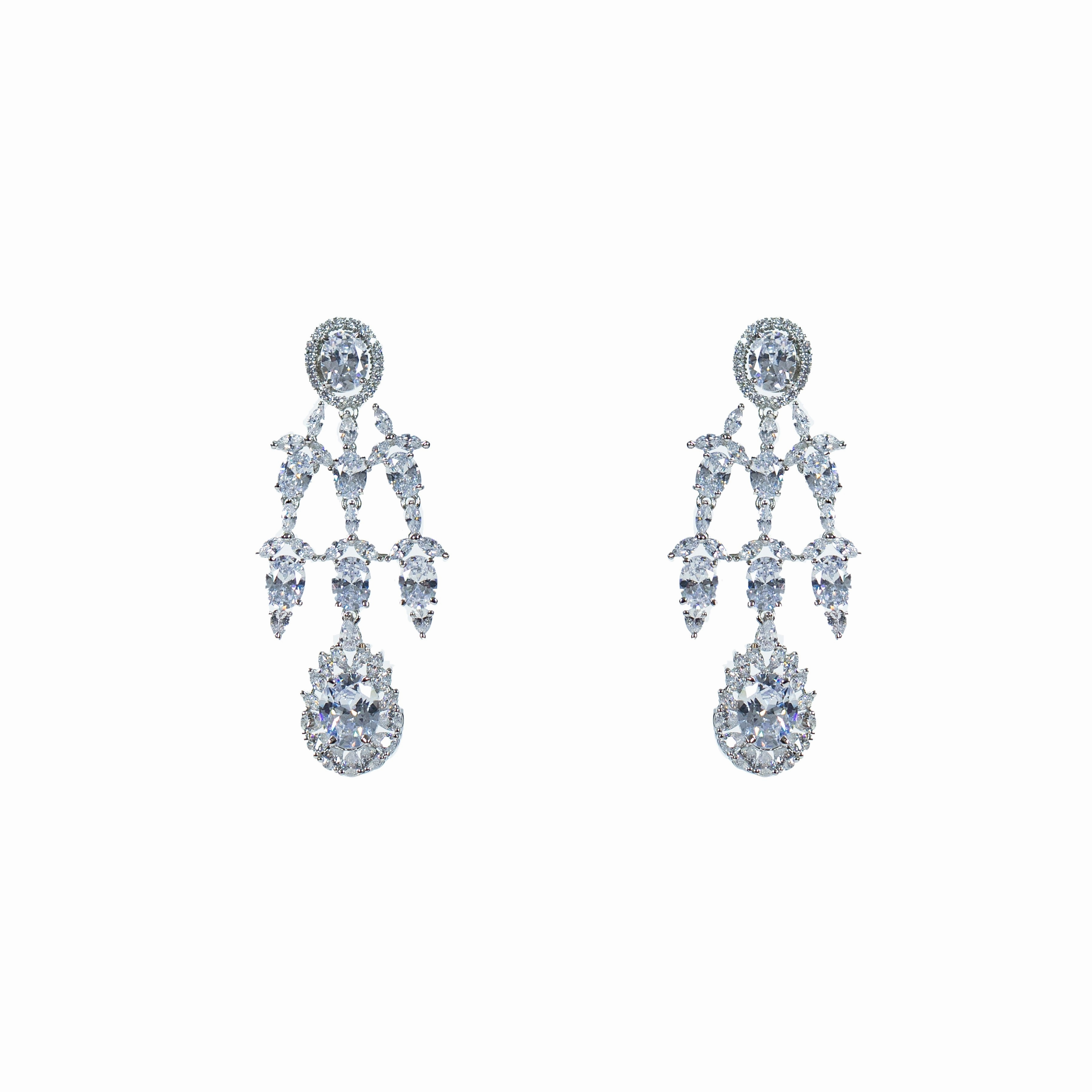 Model Shot Glamour Effect Insignio shimmer bridal earring