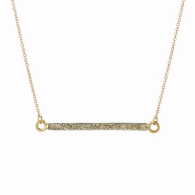 summer look Terra Bar Necklace - 22k/18k Gold   Oxidized Silver