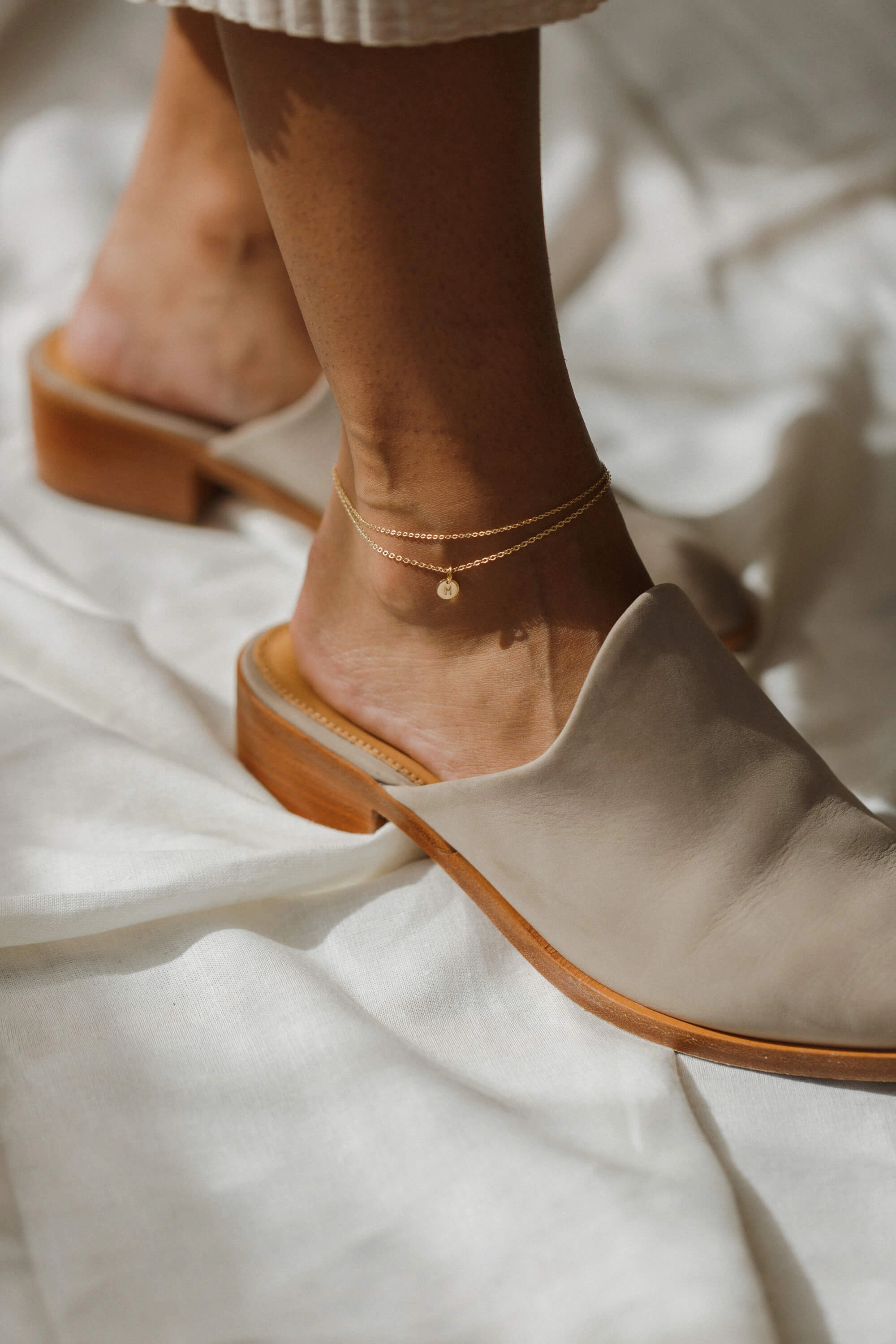 Versatile Sparkle Double Cable Chain Anklet