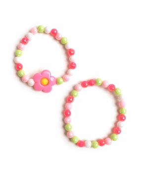 Unbeatable Price Pink Flower Kids Bracelet Set