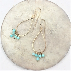 Timeless Jewelry Statement Item Isla Earrings - 14k Gold-Fill   Amazonite