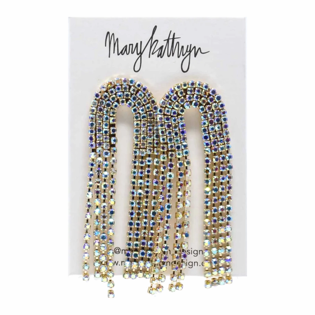 Iridescent Rainbow Drop Earrings Elegant Product Brilliant Embellishment