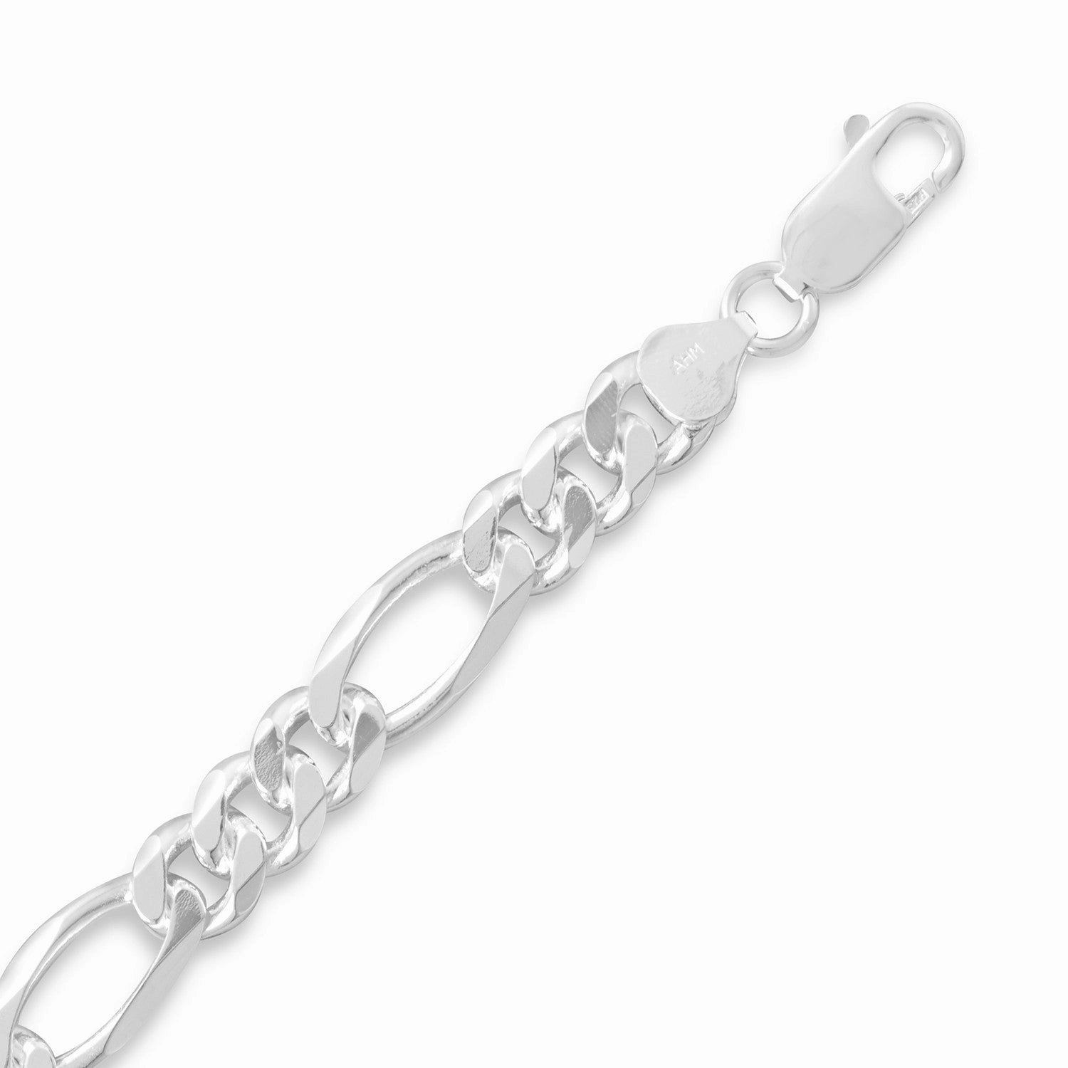 Italian Figaro Chain Bracelet 8mm Width Sterling Silver Timeless Line