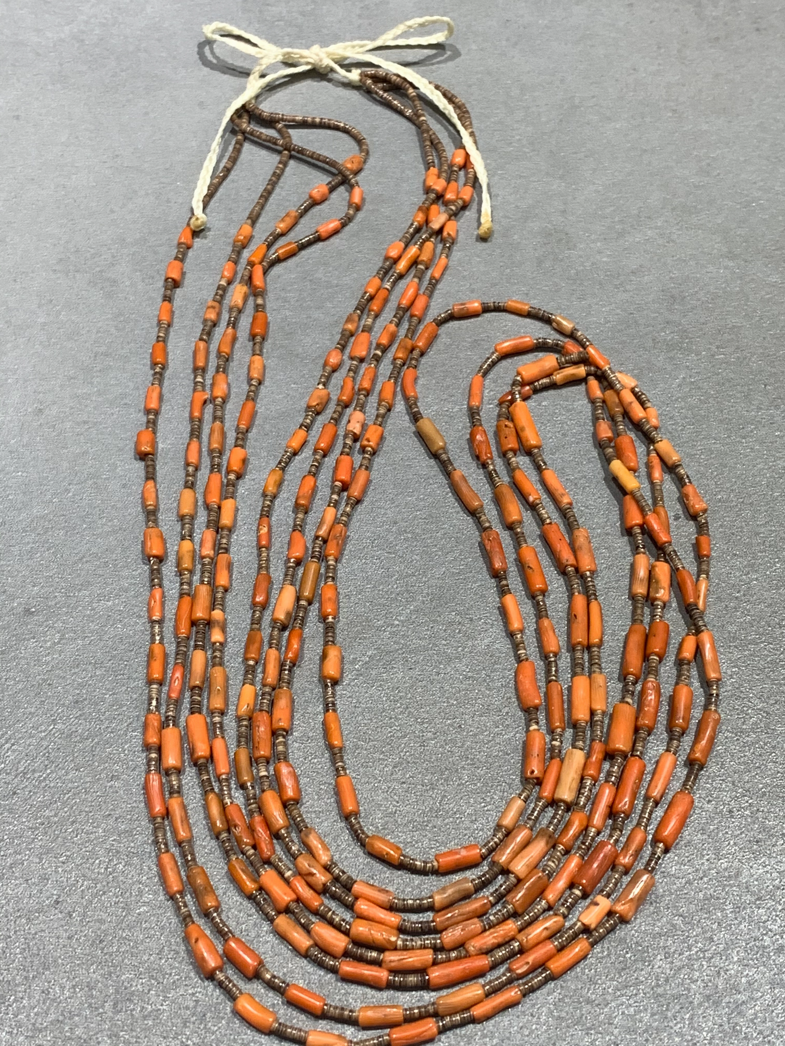 Kewa Baby Olive and Natural Mediterranean Coral 4 strands Captivating Style