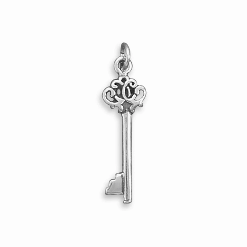 Chic Accessory Key To My Heart Pendant Charm Sterling Silver