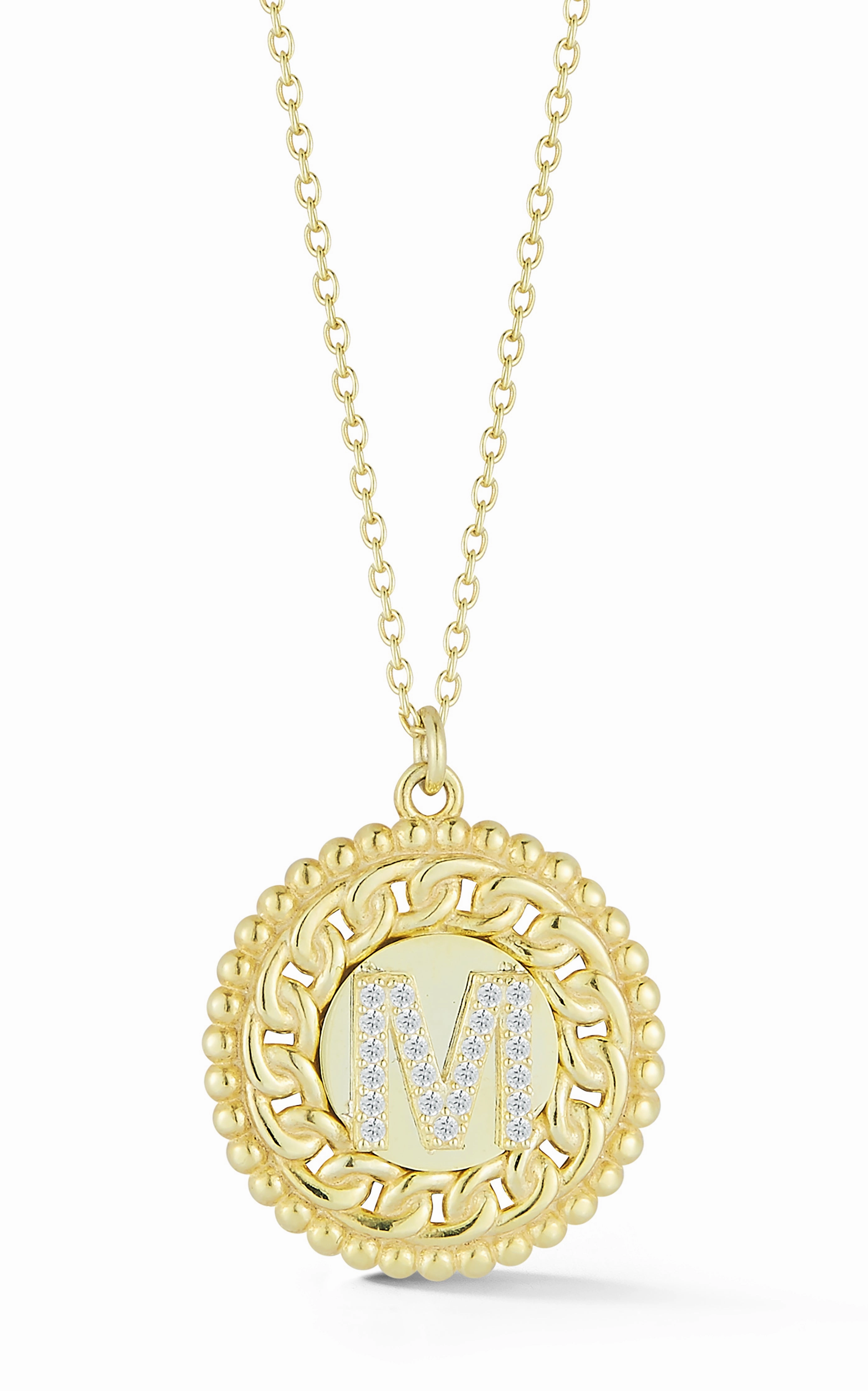 Luxurious Item Medallion Initial Pendant Necklace