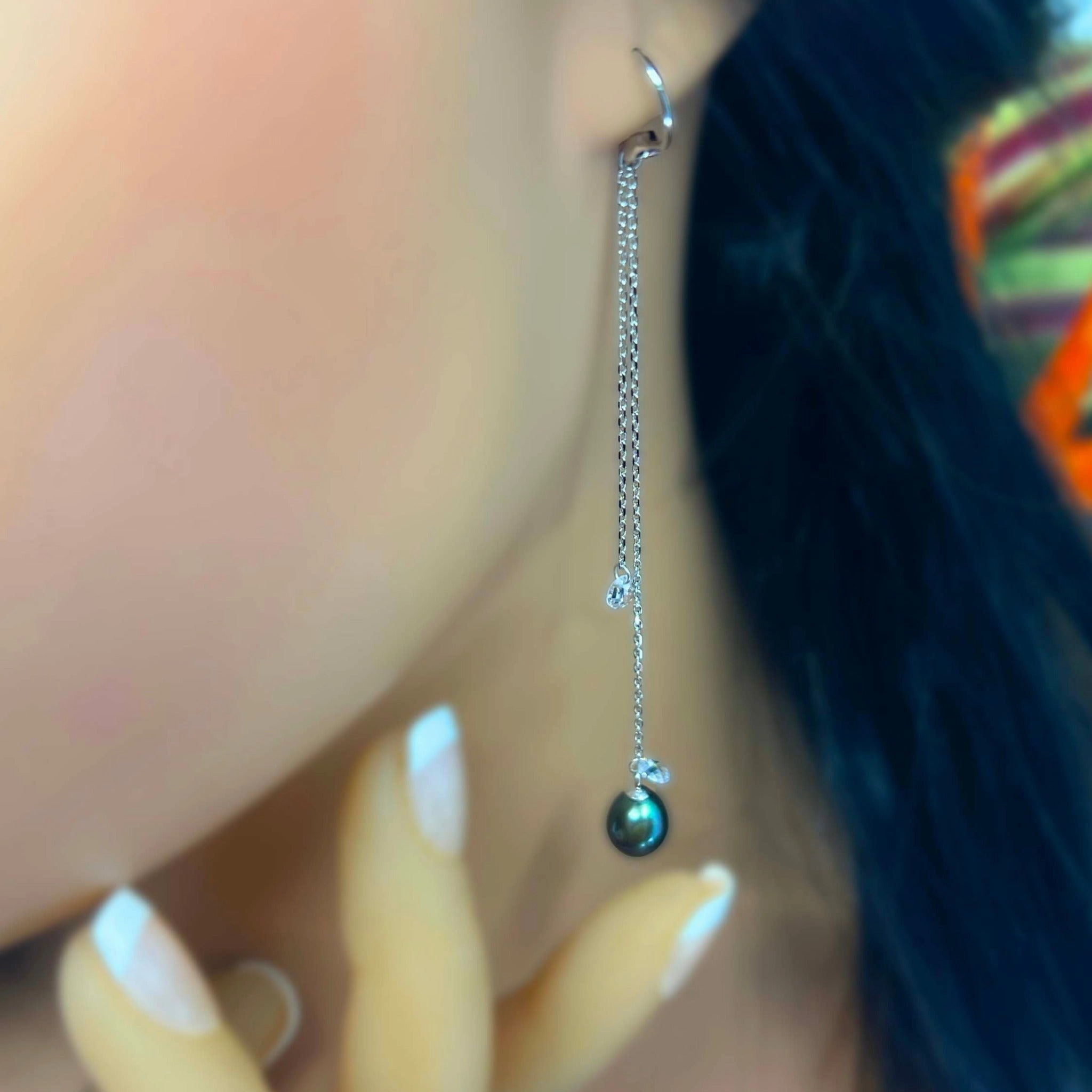 Affordable Creation Kulu Freshwater Pearl & Crystal 3" Dangle Earrings