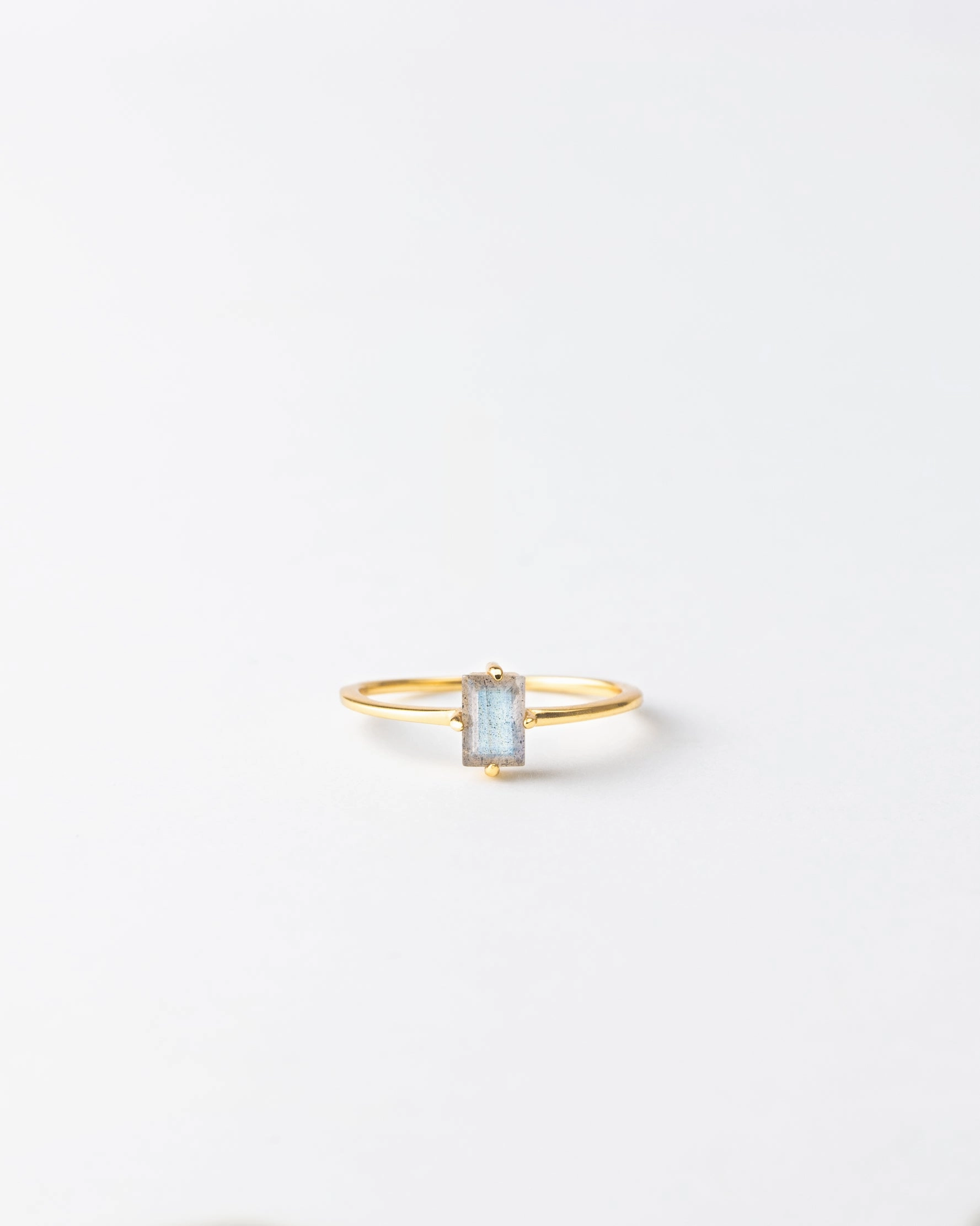 Labradorite Grand Baguette Ring Luxury Gift