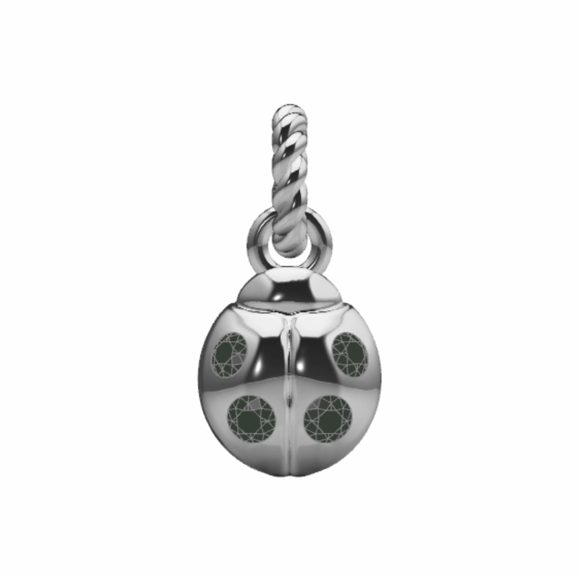 Ladybug Charm Sharp Silhouette Eye Catching