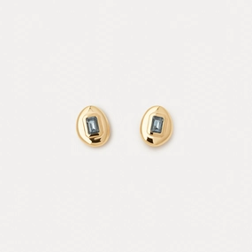 Lagoon Gem Studs Trendy Texture