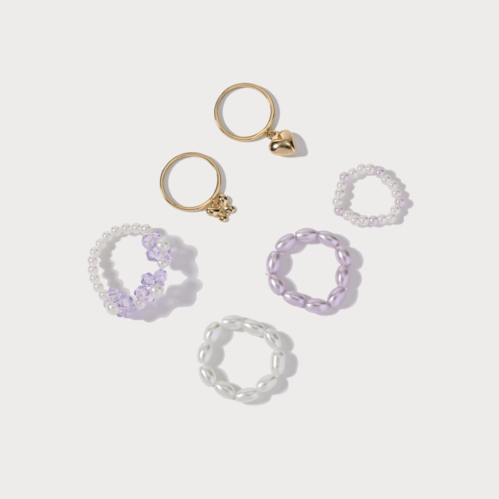 Classic Appeal Bridal Accent Lavender Ring Set