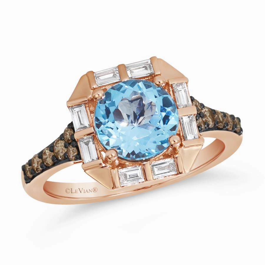 Le Vian Blue Topaz Ring Creative Jewelry Minimalist Design