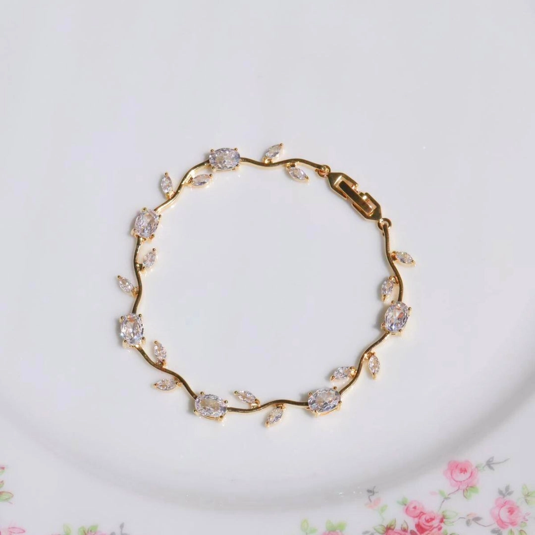 Leafy garden tennis bracelet Soft Glimmer