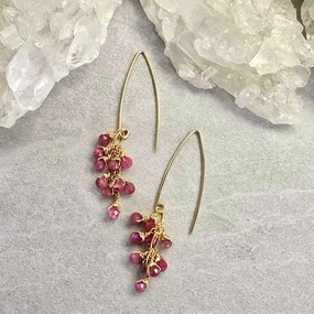 Everyday Jewelry Sophisticated Choice Leisel Earrings - 14k Gold-Fill   Pink Tourmaline