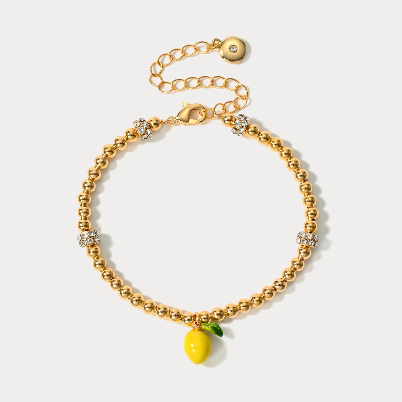 Persistent Amalgamations Royal Vibe Lemon Beads Bracelet